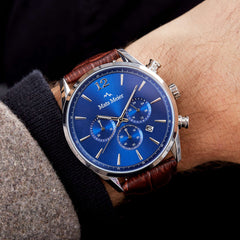 Mats Meier Grand Cornier Chrono Blue/Brown Watch MM00103