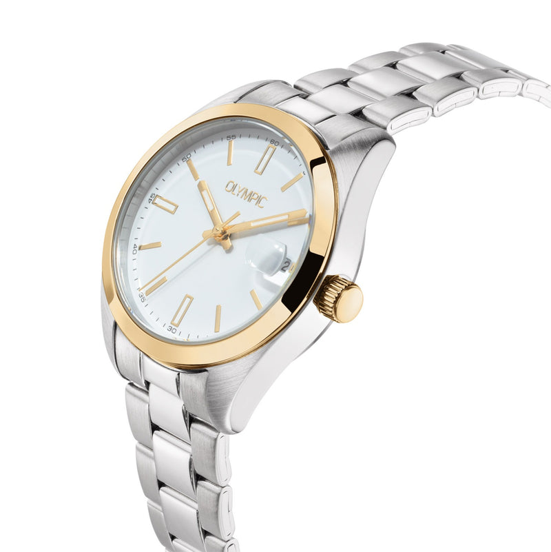 Olympic Louise Silberne Und Weiße Damenuhr OL75DSS004B-zoom-
