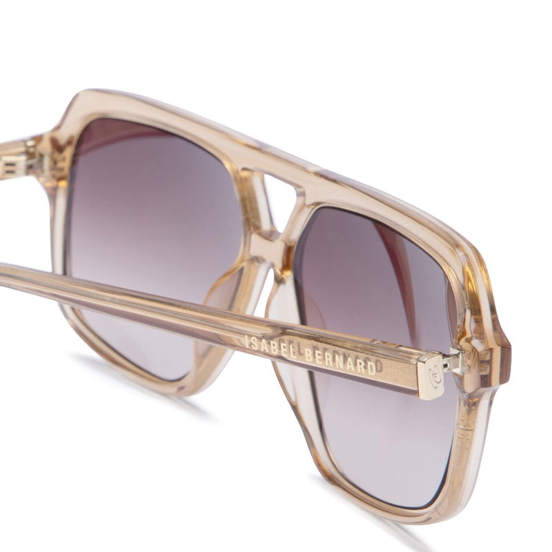 Isabel Bernard La Vilette Transparent Brown Sunglasses IB380009-14-14-zoom-