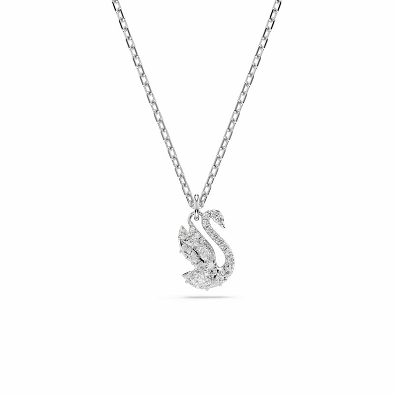 Swarovski Schwanen-Pavé-Halskette in Silberoptik 5754347-zoom-