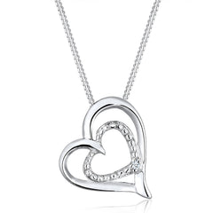 Elli 925 Sterling Silver Necklace with Diamond (0.015 ct) 2004-BF-0008289-001