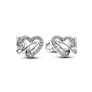 Pandora Moments Verflochtenes Herz & Schmetterling Ohrstecker 294476C01