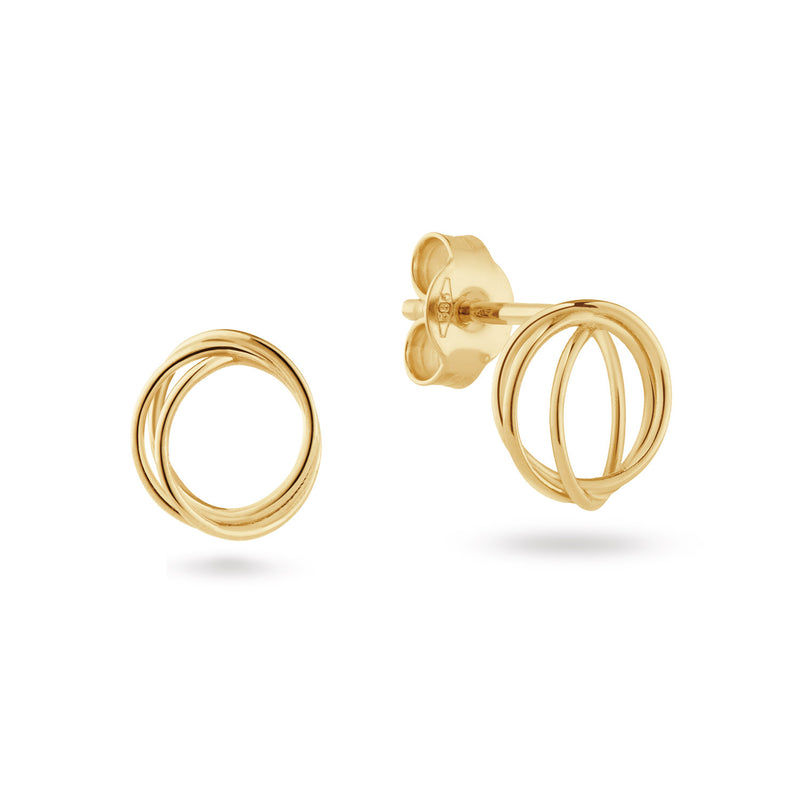 Jackie Gold Spindle 14 Karat Gold Studs JKE25.551-zoom-