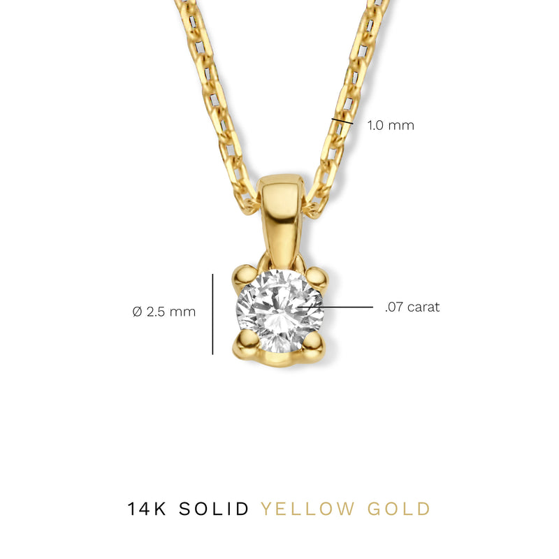 Isabel Bernard De la Paix Celesse 14 Karat | Gold Halskette | Diamant 0.07 Karat | IBD350002-zoom-