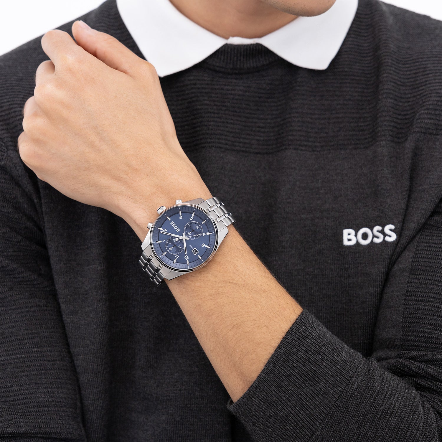 Hugo Boss Skytraveller Silver Men's Watch HB1514216