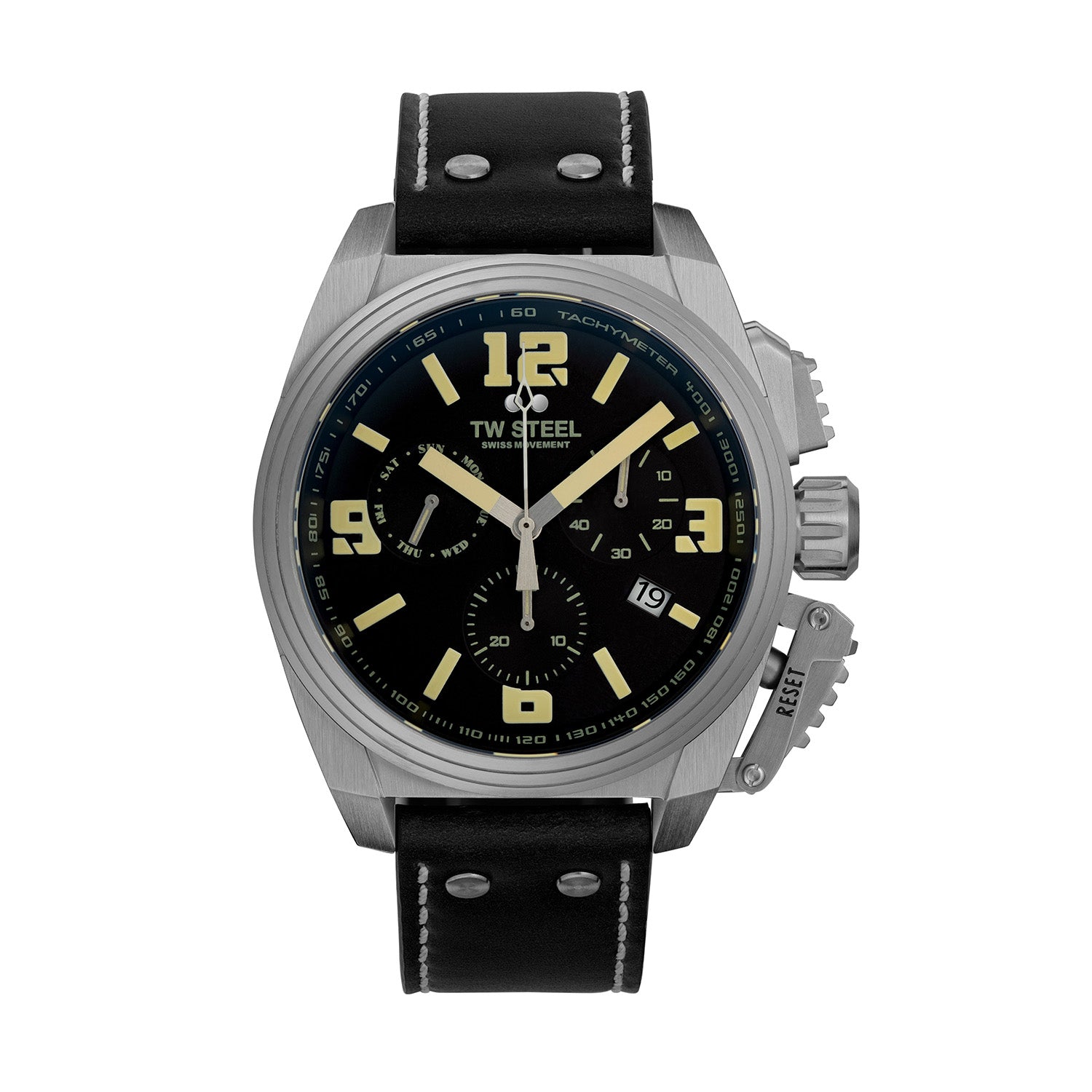 TW Steel Swiss Canteen Black Men's Watch 2002-TW1111
