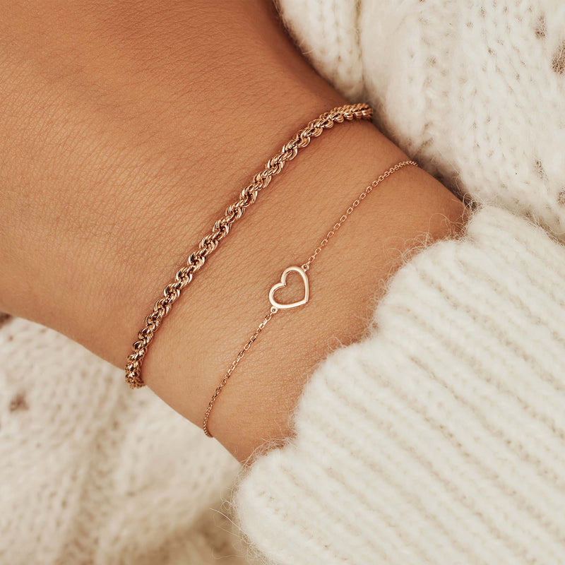 Isabel Bernard La Concorde Amore 14 Karat | Roségold Armband mit Herz IB320043-zoom-