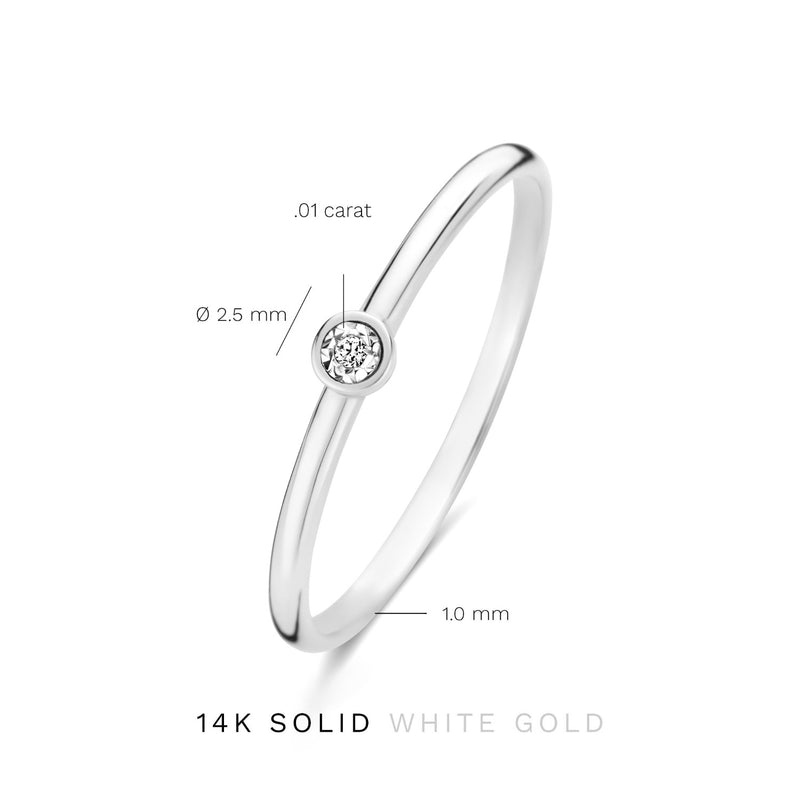 Isabel Bernard De La Paix Inaya 14 Karat | Weißgold Ring | Diamant 0.01 Karat | IBD330026-48-zoom-