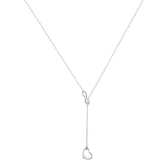 Elli 925 Sterling Silver Y Chain Necklace with Diamond (0.015 ct) 2004-BF-0008047-001
