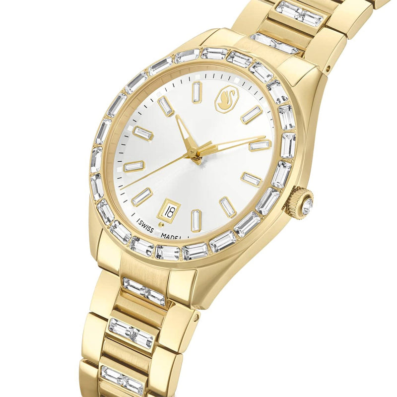 Swarovski Matrix Goldfarbene Uhr 5745534-zoom-