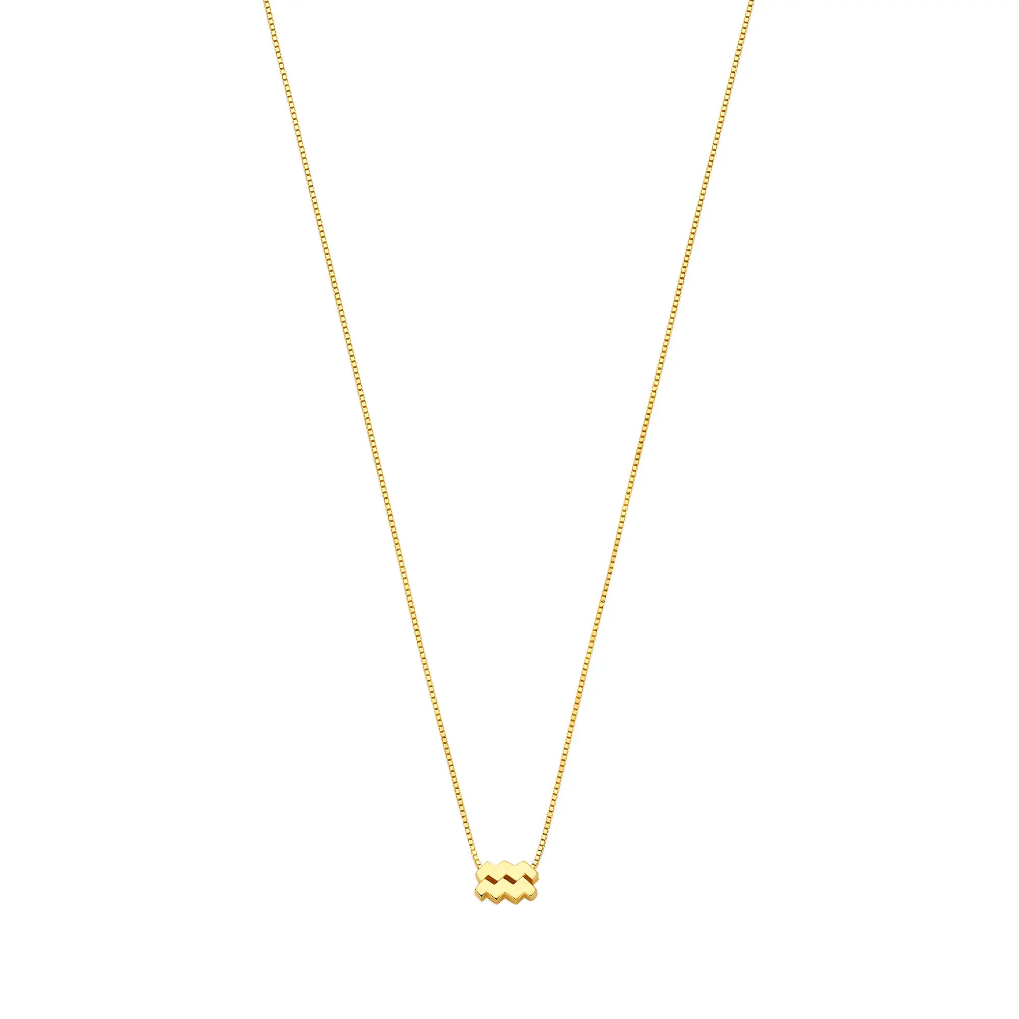 Isabel Bernard Étoiles d’Or Aquarius 14 Carat Gold Venetian Necklace With Horoscope IB340188