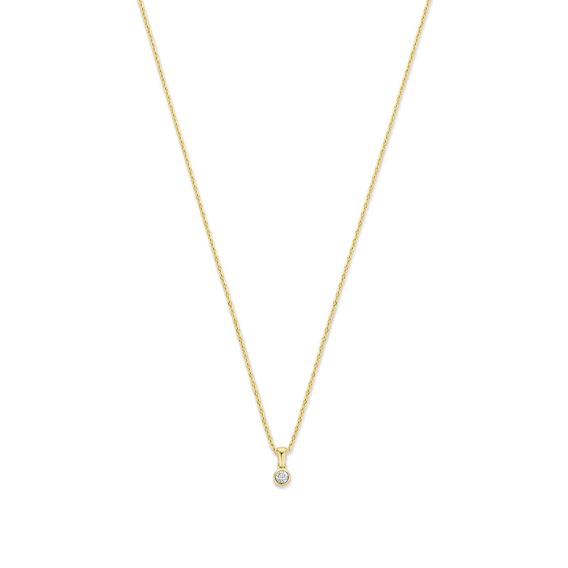 Isabel Bernard De La Paix Inaya 14 Karat | Gold Halskette | Diamant 0.01 Karat | IBD350021-zoom-