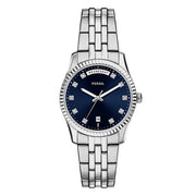 Fossil Scarlette Round Blue Dial Watch ES5457