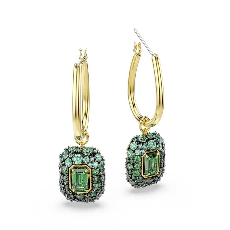 Swarovski Sublima Glam Ohrringe in Goldoptik mit grünem Kristall 5752890-zoom-