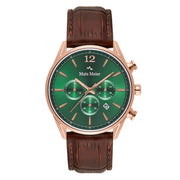 Mats Meier Grand Cornier Chrono Groen/RoseGoldfarbene Uhr MM00114