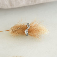 Pandora Timeless 925 Sterling Silver Wave Ring 192543C01-50