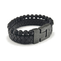 Josh Black Bracelet 24966-BRA-VB/BLACK/L