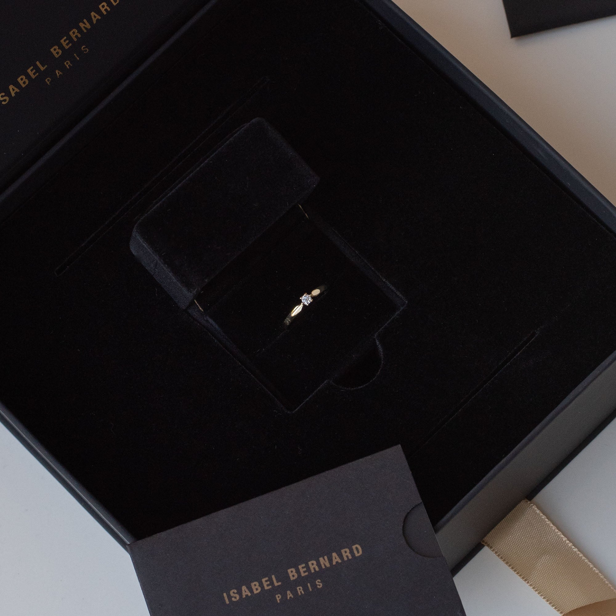 Isabel Bernard De la Paix Celesse 14 Carat Gold Ring | diamond 0.07 ct | IBD330002-54