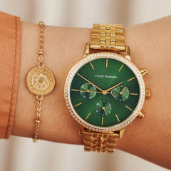 Violet Hamden Athens 925 Sterling Zilveren Goudkleurige Armband VH320001 (Lengte: 16.00-19.00 cm)