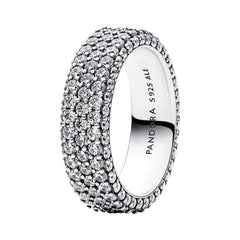 Pandora Timeless 925 Sterling Silver Pavé Triple-row Ring 192634C01-58