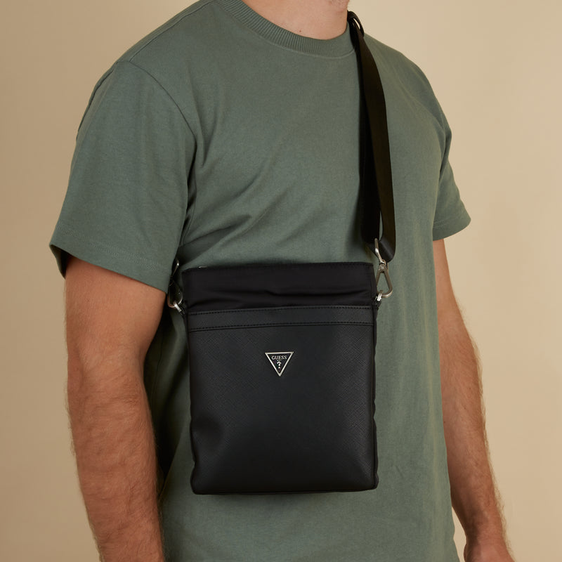 GUESS Certosa herren Umhängetasche Schwarz HMECRN-P3376-BLA-zoom-