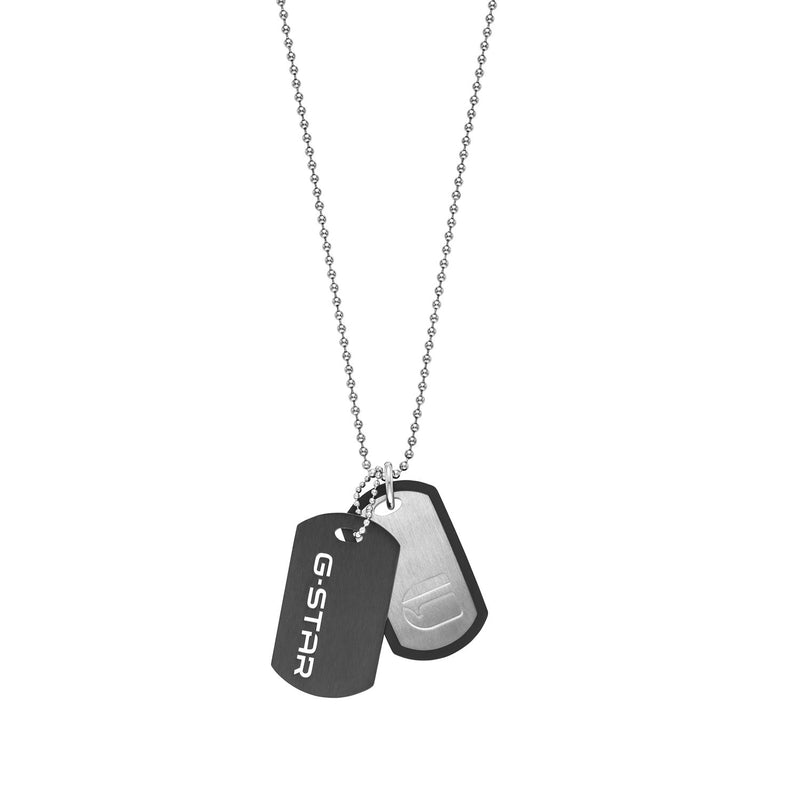 G-STAR D-Tag Silberfarbene Box Chain Halskette GSJ.102.02-zoom-