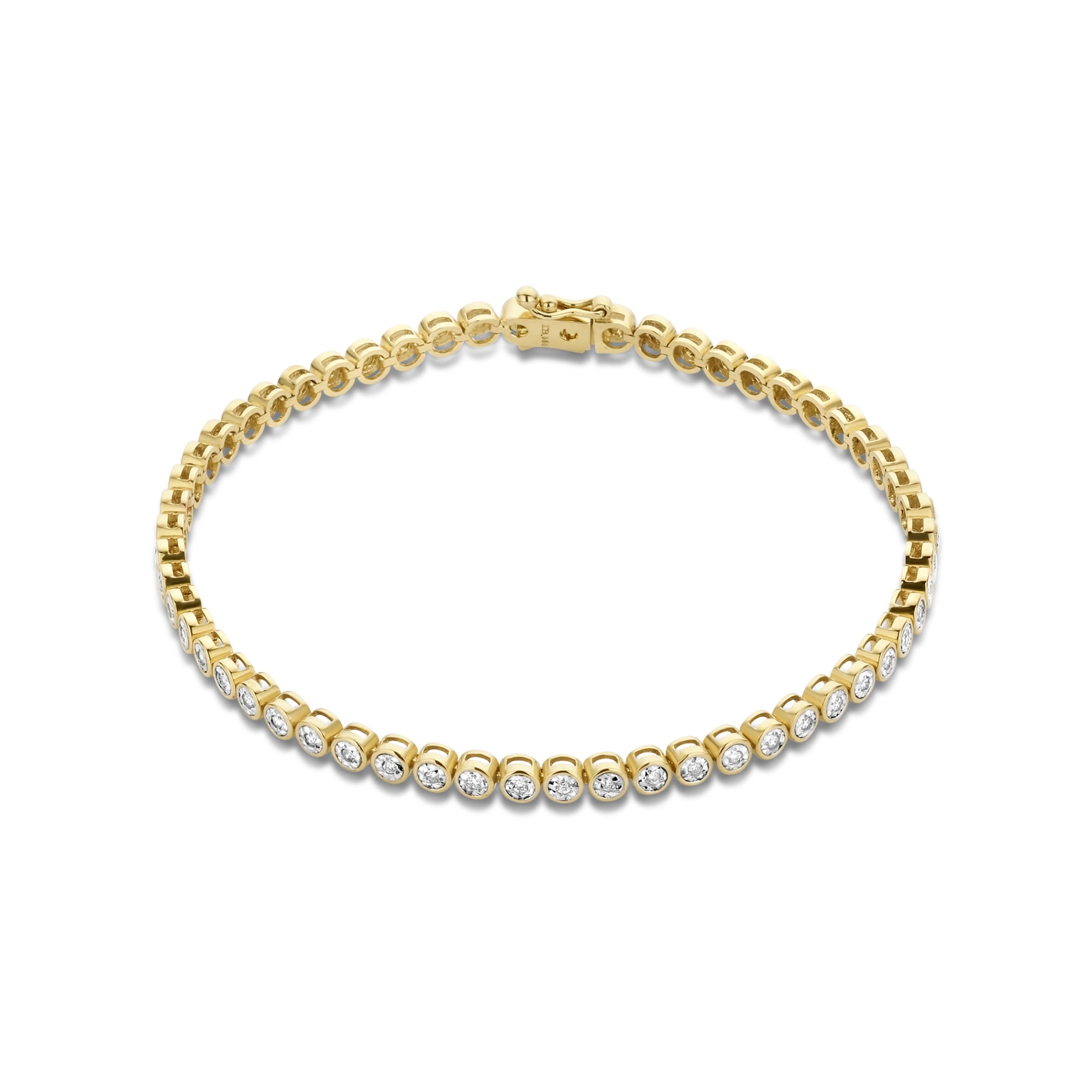 Isabel Bernard De la Paix Alfie 14 Carat Golden Tennis Bracelet | diamond 0.36 ct | IBD320007