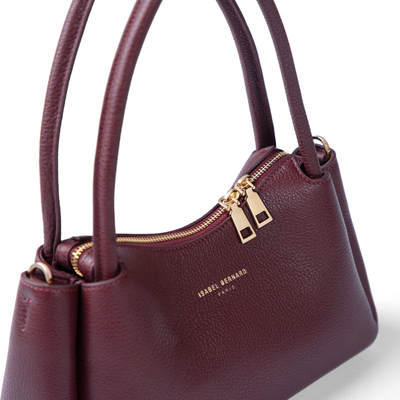 Isabel Bernard Honoré Eve Bordeauxrote Handtasche aus Kalbsleder IB21133-052-zoom-