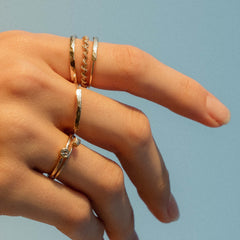 Violet Hamden Sisterhood Moonlit 925 Sterling Zilveren Goudkleurige Ring VH13028G-50 (Maat: 50)