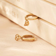 Isabel Bernard Rivoli Méline 14 Carat Golden Hoop Earrings IB360222