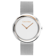Calvin Klein Twisted Bezel Silver Women's Watch 2002-CK25200011
