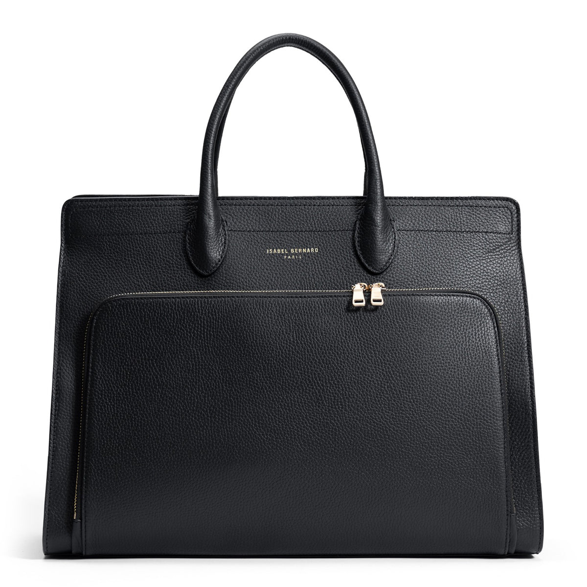 Isabel Bernard Honoré Nadine Black Leather Handbag made of Calfskin IB25032