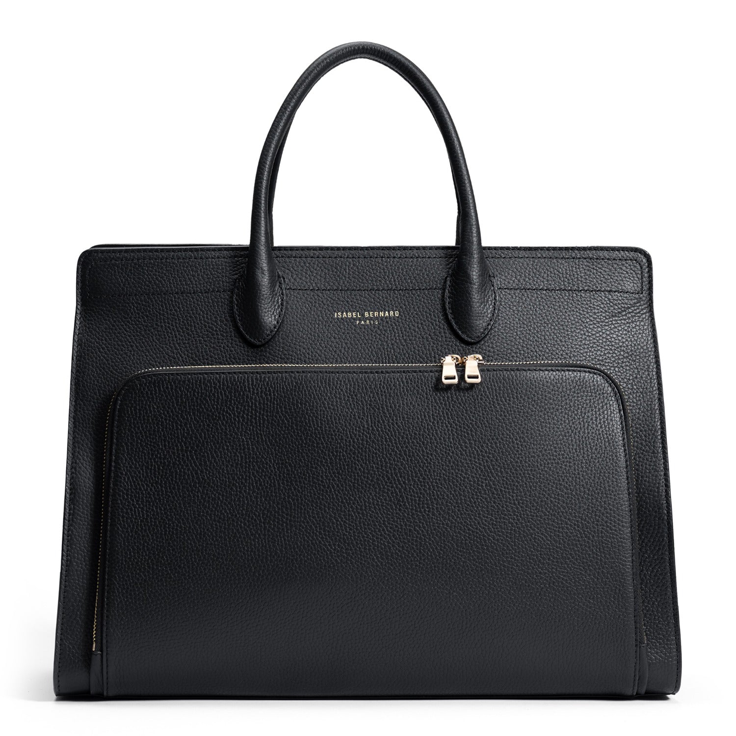 Isabel Bernard Honoré Nadine Black Leather Handbag made of Calfskin IB25032