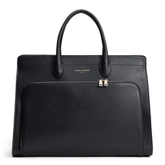 Isabel Bernard Honoré Nadine Black Leather Handbag made of Calfskin IB25032