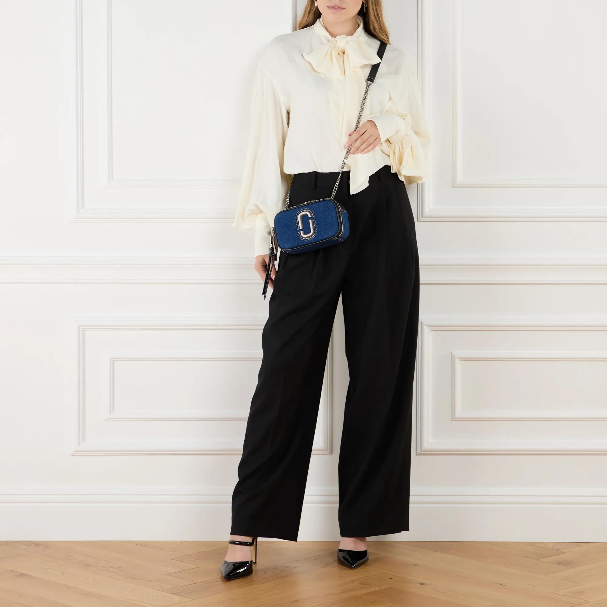 Marc Jacobs The Snapshot Blue Denim Crossbody Bag 2001-A0348867