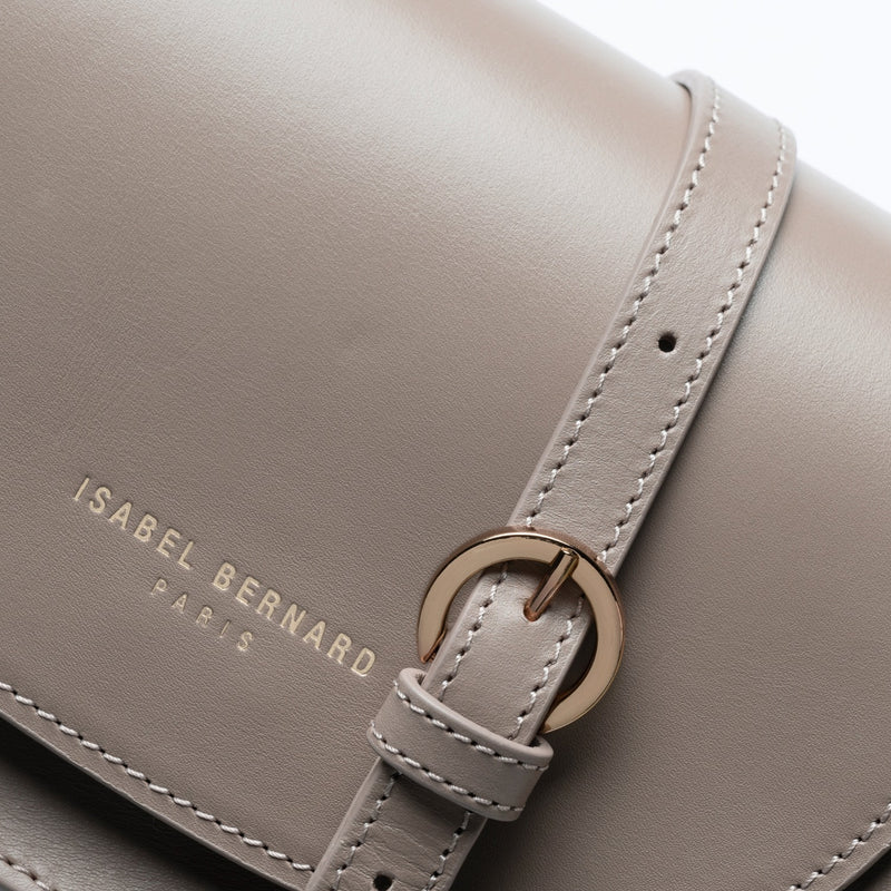 Isabel Bernard Montmartre Manon Taupe Naturleder Crossbody Tasche IB21116-zoom-