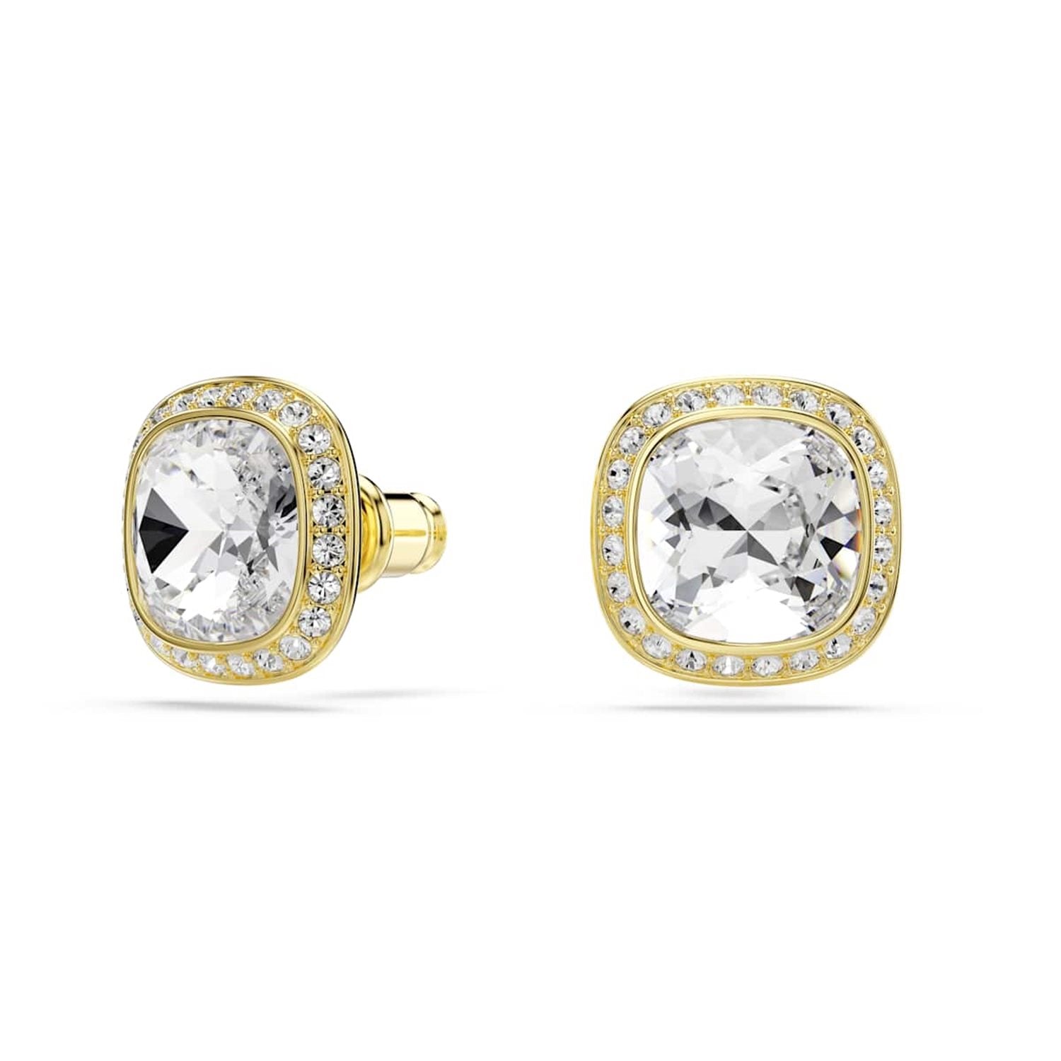 Swarovski Una Angelic Cushion Gold-Tone Stud Earrings 5764762
