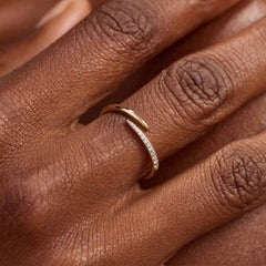 Isabel Bernard De la Paix Flavie 14 Karat gold ring with diamond 0.08 carat IBD330034-54