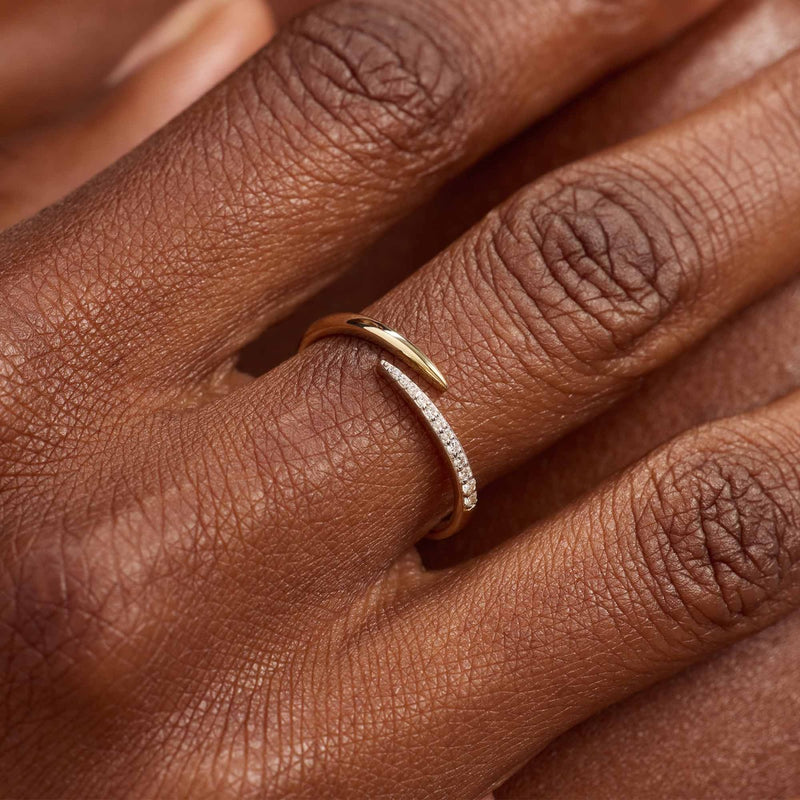 Isabel Bernard De la Paix Flavie 14 Karat Goldring mit Diamant 0.08 ct IBD330034-54-zoom-