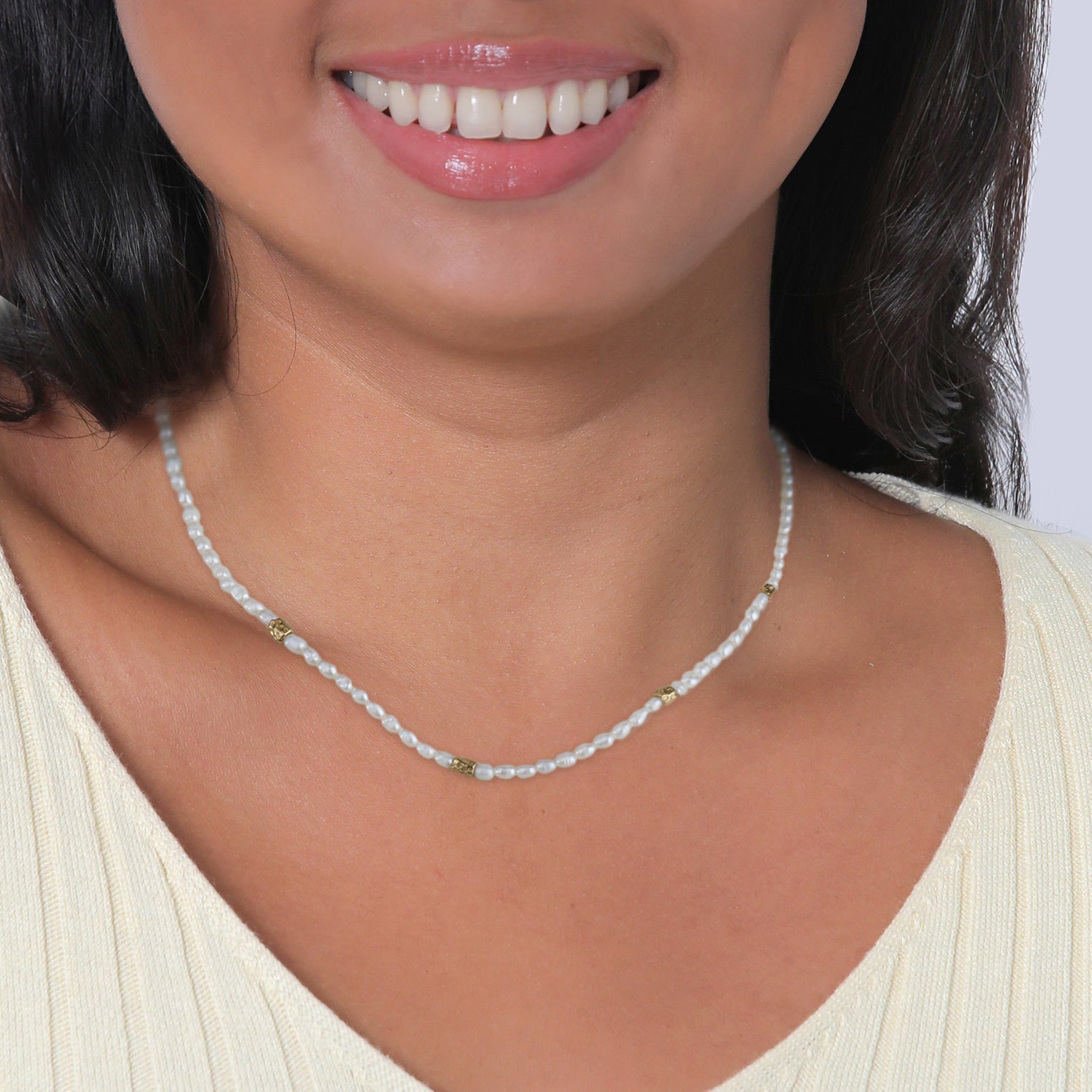 Elli 925 Sterling Silver Pearl Necklace with Pearl 2004-BF-0007245-001