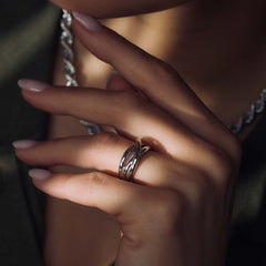 Parte Di Me Bibbiena Poppi Casentino 925 Sterling Silver Trinity Ring PDM33067-50