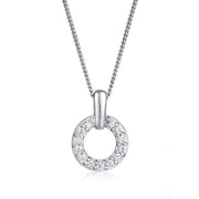 Elli 925 Sterling Silver Necklace with Diamond (0.052 ct) 2004-BF-0008243-001
