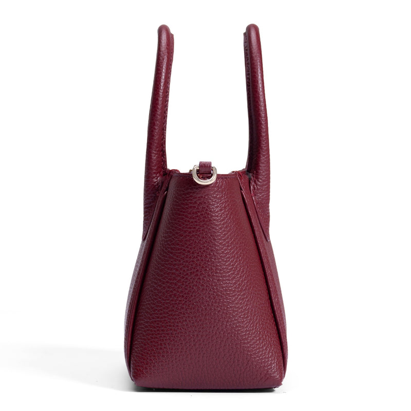 Isabel Bernard Honoré Cloe Mini Bordeaux Kalbsleder Handtasche IB21124-052-zoom-