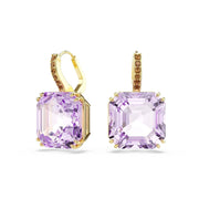 Swarovski Millenia Ohrringe in Goldoptik mit violettem Kristall 5759990