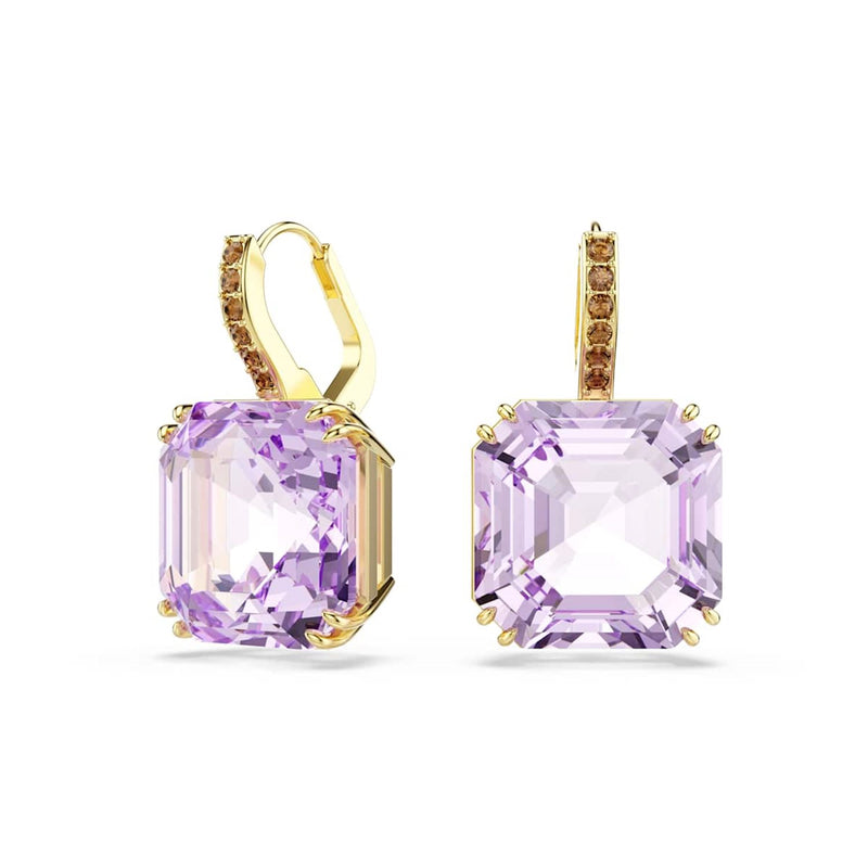 Swarovski Millenia Ohrringe in Goldoptik mit violettem Kristall 5759990-zoom-