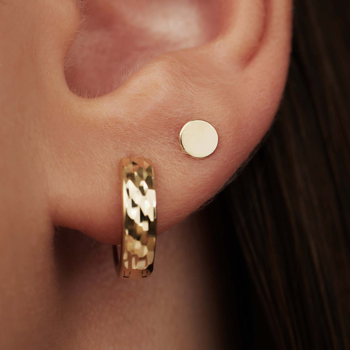 Isabel Bernard 14 Carat Golden Le Marais Jeanne Earstuds IB360196