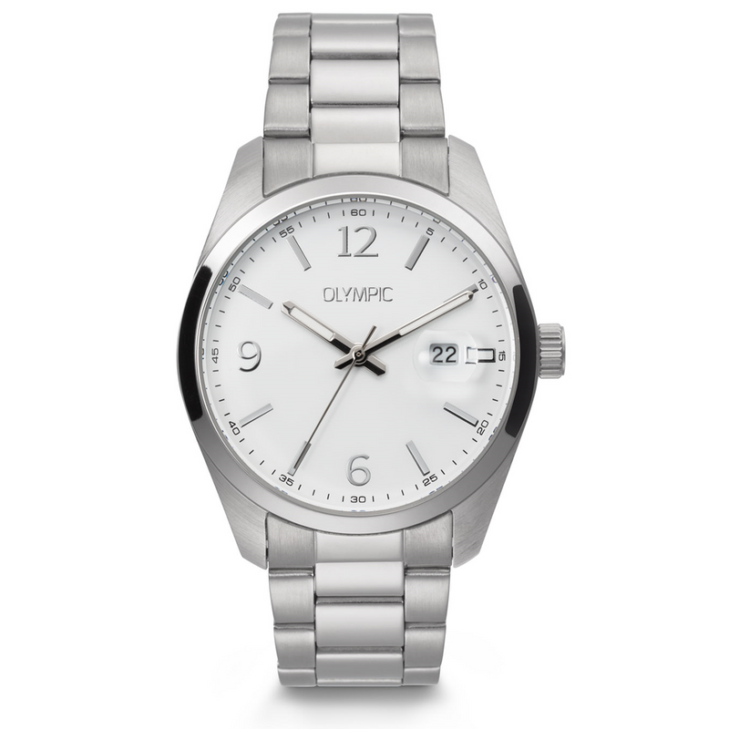 Olympic Louis Silberne Und Weiße Herrenuhr OL75HSS002-zoom-