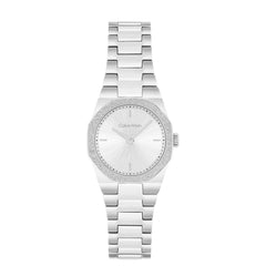 Calvin Klein Geometric Elegance Wit Dames Horloge 2002-CK25100141
