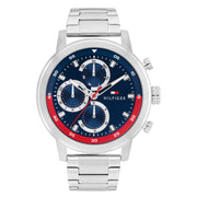 Tommy Hilfiger Rocky Silberne Und Blaue Herrenuhr TH1792179