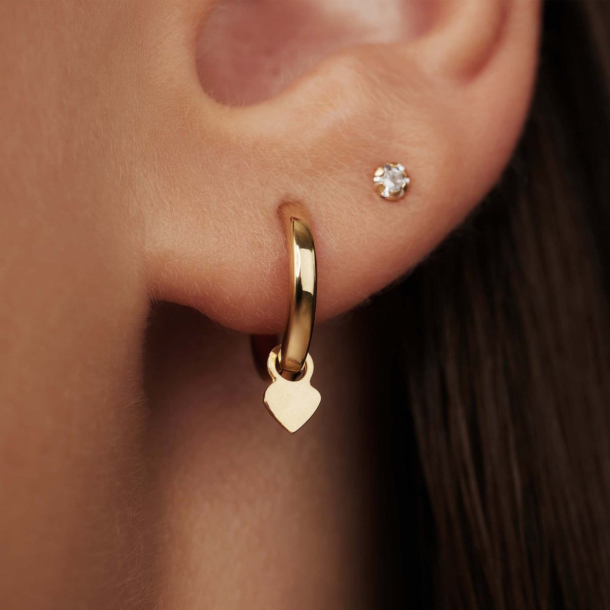 Isabel Bernard Belleville Amore 14 Carat Golden Hoop Earrings IB360155
